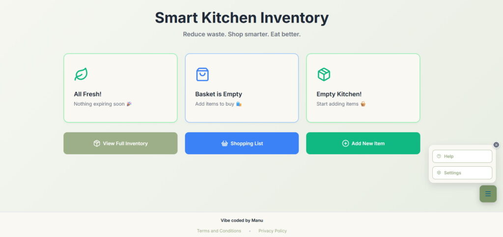 Kitchen Inventory App